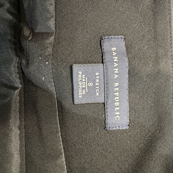 Banana Republic Black Wool Skirt with Side Splits - Picture 5 of 8